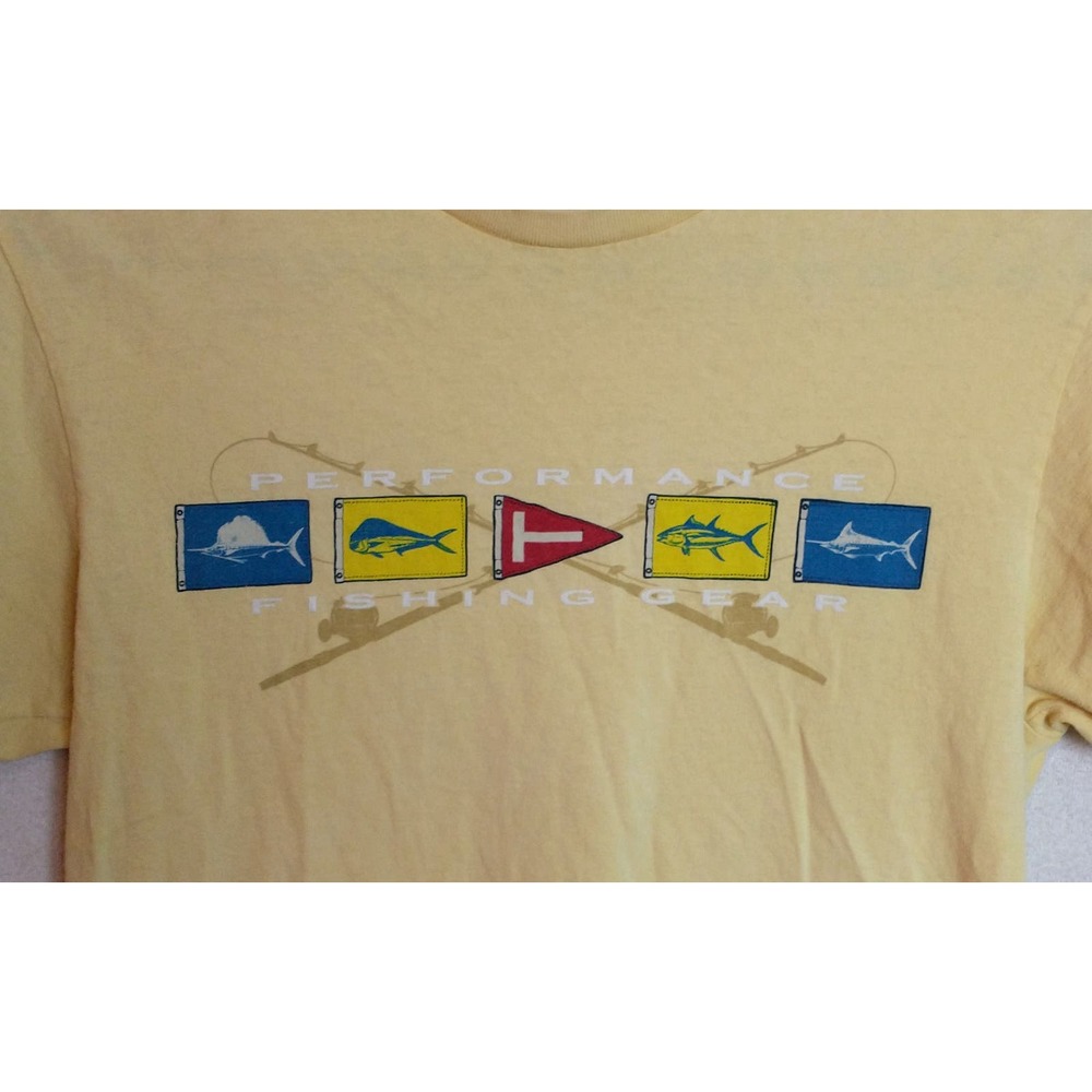 Columbia PFG T-Shirt. Men's Large. Yellow